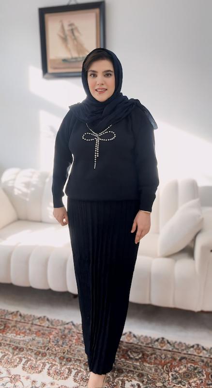 ست بلوز دامن پاپیون