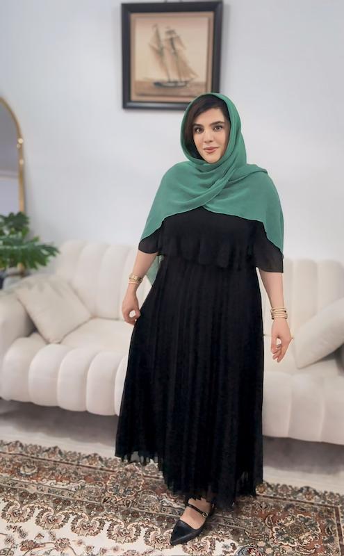 پیراهن حریر پلیسه ترک