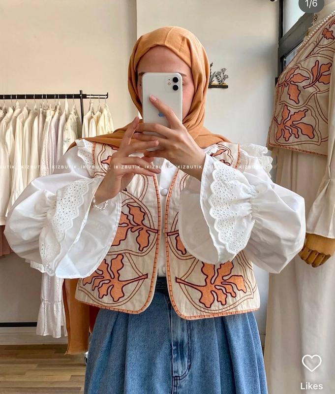 وست گلدوزی لینن