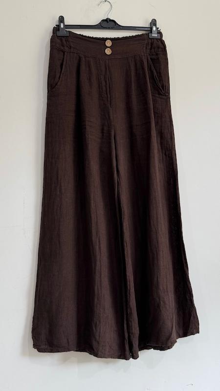 شلوار ساده  لینن ایتالیایی سورمه ایی و قهوه ای