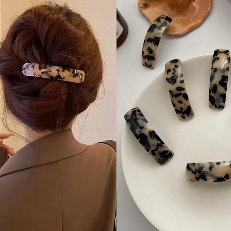 گیره فرانسوی مستطیل پلنگی 