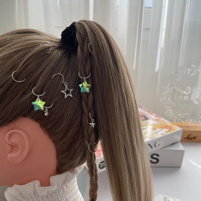 گوشواره مو ماه و ستاره 