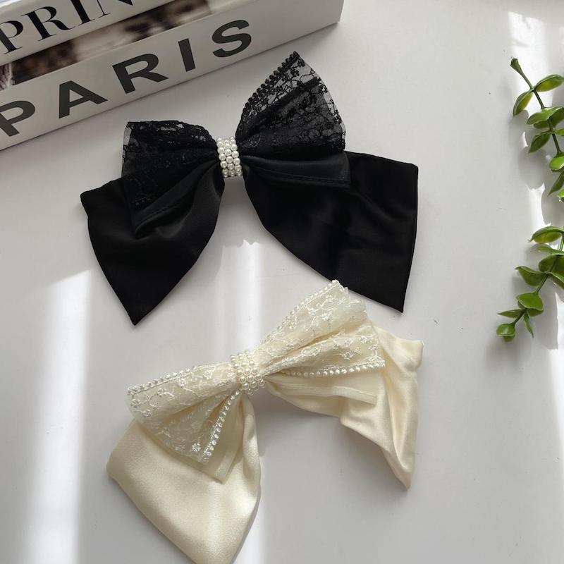 گیره فرانسوی ساتن و مروارید 