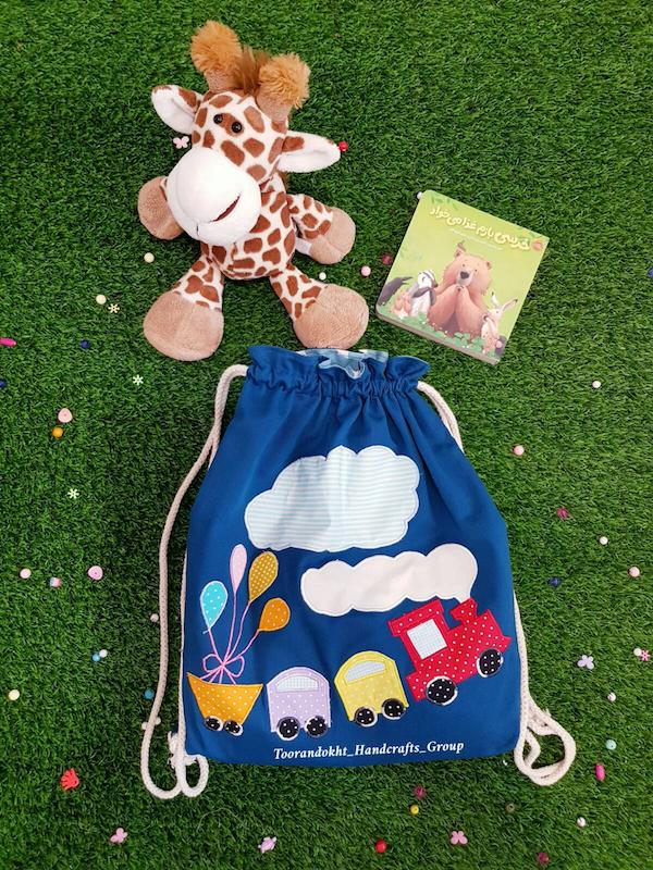 کوله کودک طرح قطار