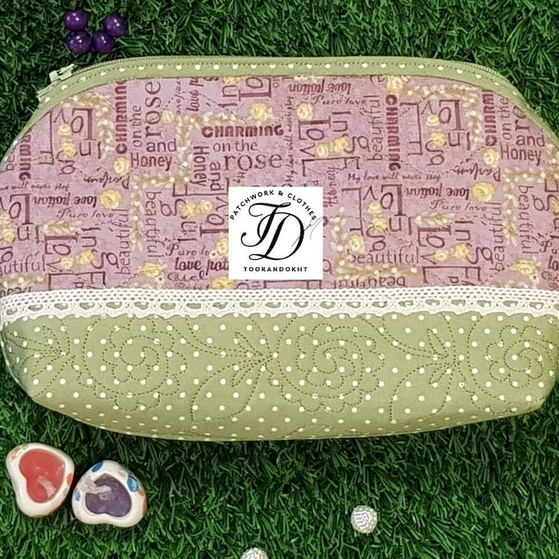 کیف لوازم آرایش طرح رز