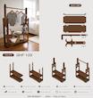 قفسه و رگال لباس Flat Pack مونتاژو کد ghf 103