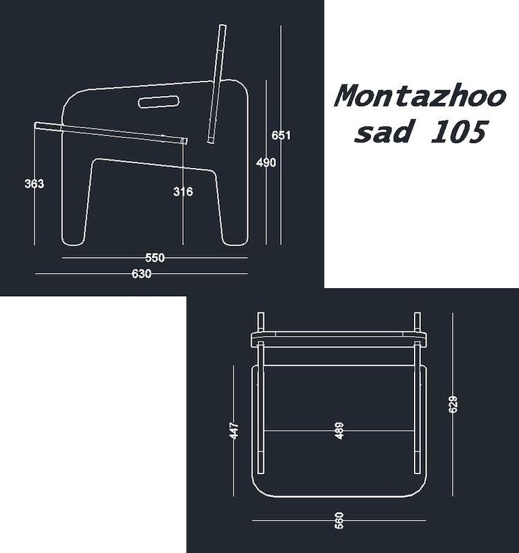 صندلی چوبی پلای‌وود مونتاژو کد sad101 | مونتاژ آسان