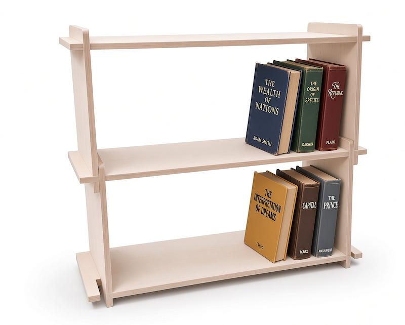 کتابخانه چوبی ماژولار مونتاژو (بدون پیچ و ابزار) کد ghf104