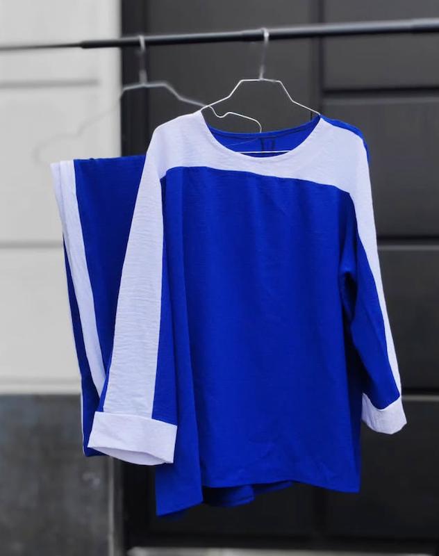 ست شومیز و شلوار ابر و بادی