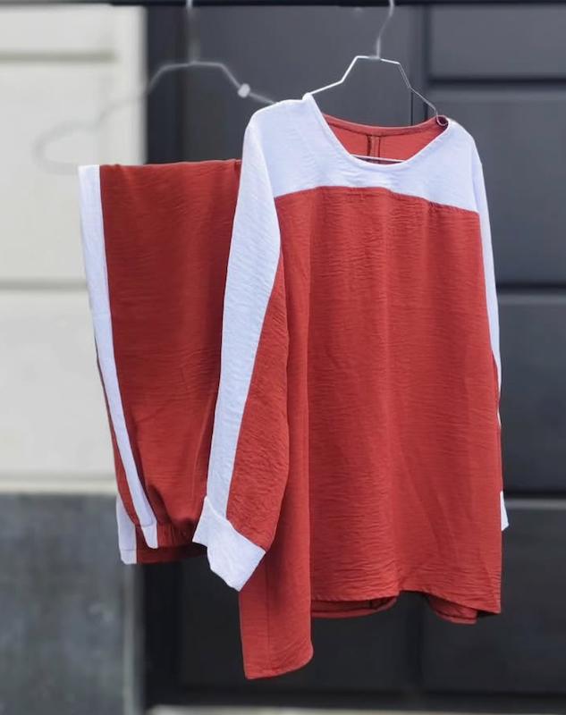 ست شومیز شلوار ابر و بادی