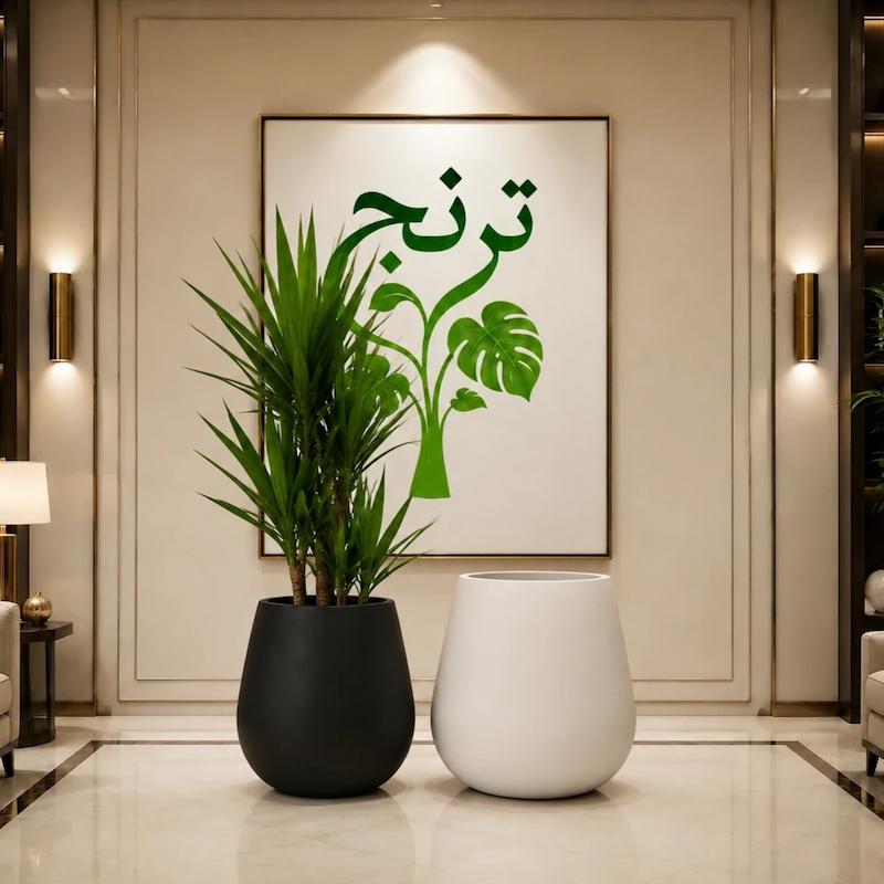 گلدان فایبرگلاس مدل گلابی در ۲ سایز