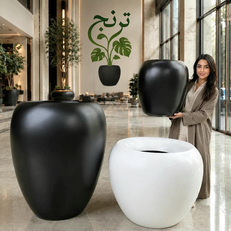 گلدان فایبرگلاس مدل اپل 