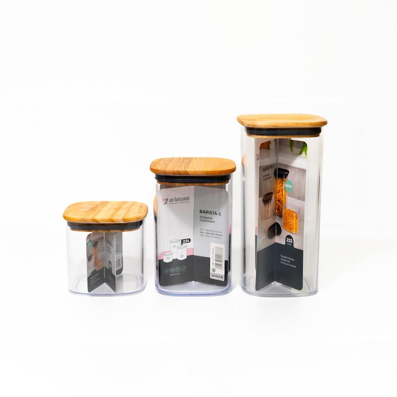 مجموعه بانکه باریستا برند آریاسام در ۳ سایز با درب چوبی