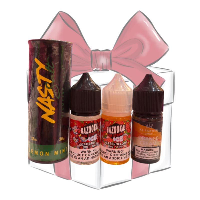 پک 4 عددی سالت نیکوتین توتفرنگی، هندوانه، لیموناد، پرتقال خامه 