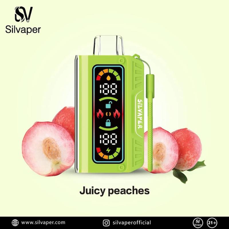 ویپ یکبارمصرف سیلواپر 20000 پاف طعم هلو نیکوتین 3 | Silvaper 20000