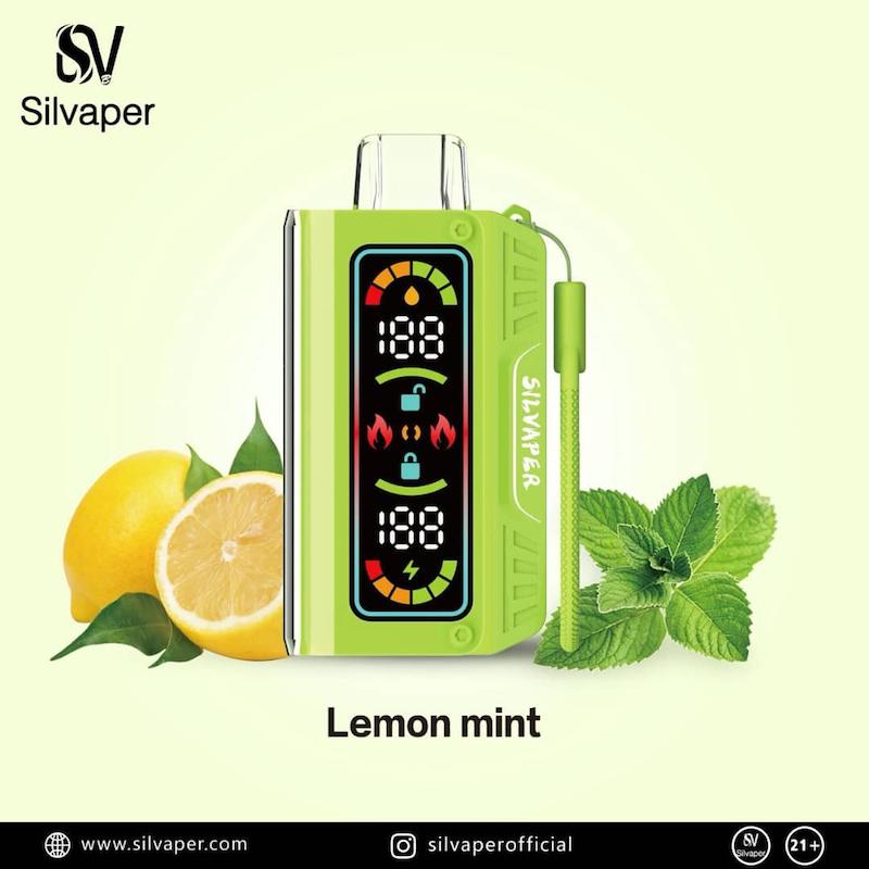 ویپ یکبارمصرف سیلواپر 20000 پاف طعم لیمو نعنا نیکوتین 3 | Silvaper 20000