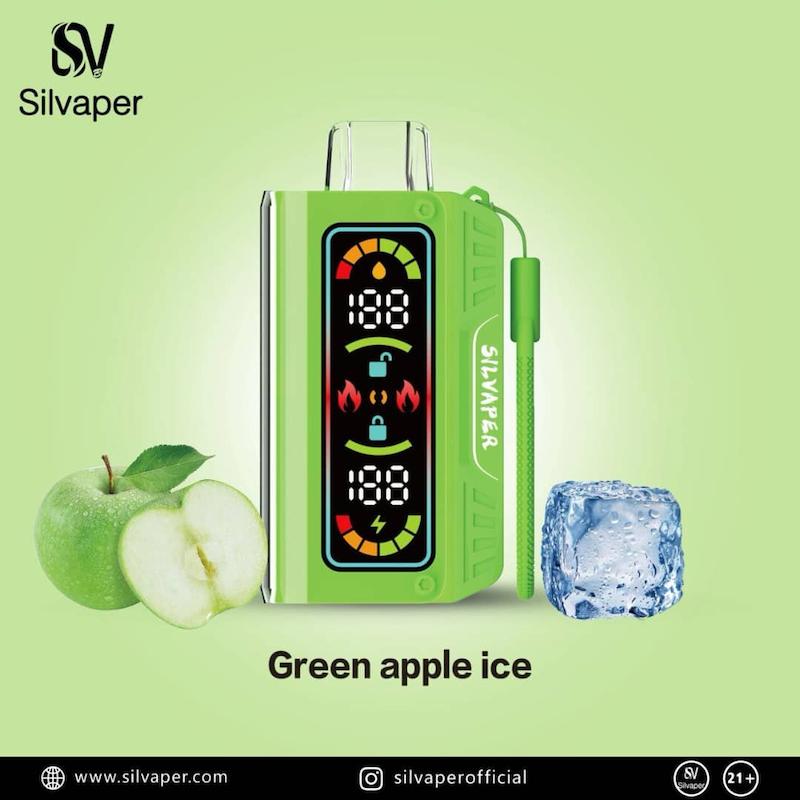 ویپ یکبارمصرف سیلواپر 20000 پاف سیب یخ نیکوتین 3 | Silvaper 20000
