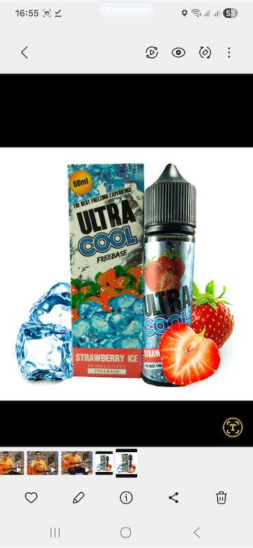 جویس اولتراکول توت‌فرنگی یخ 60 میل | Strawberry Ice