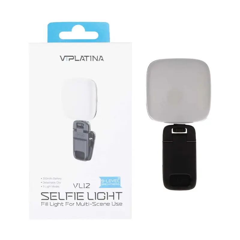 چراغ سلفی VL Platina VL12 – LED قابل حمل برای عکس و ویدئو VL Platina VL12 Selfie Light – Portable LED for Photos & Videos