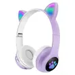 هدفون بلوتوثی مدل MZ-023 گربه‌ای RGB با پشتیبانی از کارت حافظه و طراحی فانتزی Cat Ear Bluetooth Headphones with RGB LED & microSD Support