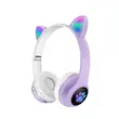 هدفون بلوتوثی مدل MZ-023 گربه‌ای RGB با پشتیبانی از کارت حافظه و طراحی فانتزی Cat Ear Bluetooth Headphones with RGB LED & microSD Support