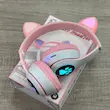 هدفون بلوتوثی مدل MZ-023 گربه‌ای RGB با پشتیبانی از کارت حافظه و طراحی فانتزی Cat Ear Bluetooth Headphones with RGB LED & microSD Support