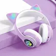 هدفون بلوتوثی مدل MZ-023 گربه‌ای RGB با پشتیبانی از کارت حافظه و طراحی فانتزی Cat Ear Bluetooth Headphones with RGB LED & microSD Support