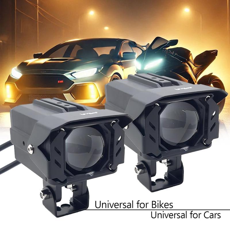 پروژکتور مه‌شکن LED LIU HJG با نور زرد/سفید و Devil Eye قرمز