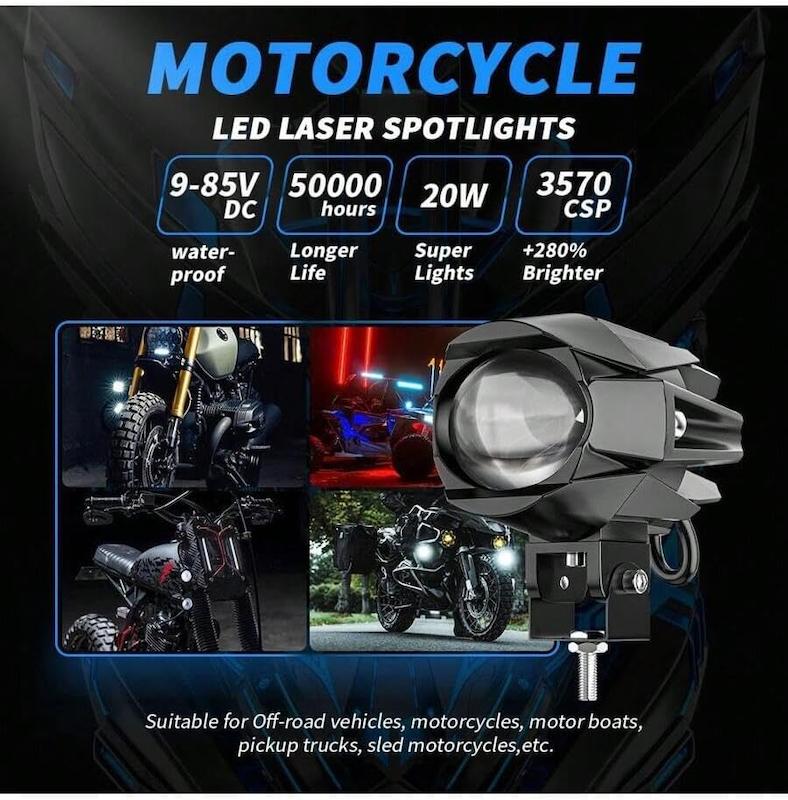 پروژکتور تک لنز موتورسیکلت برند Motolight پک کامل 