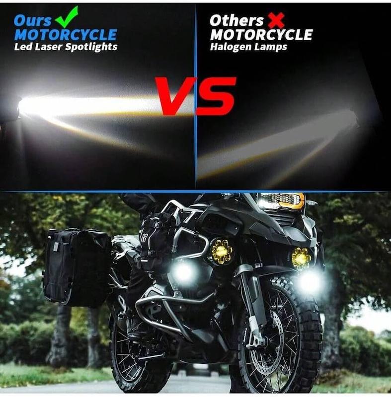 پروژکتور دو لنز موتورسیکلت برند Motolight پک کامل 