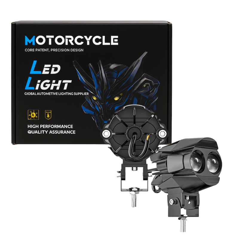 پروژکتور دو لنز موتورسیکلت برند Motolight پک کامل 