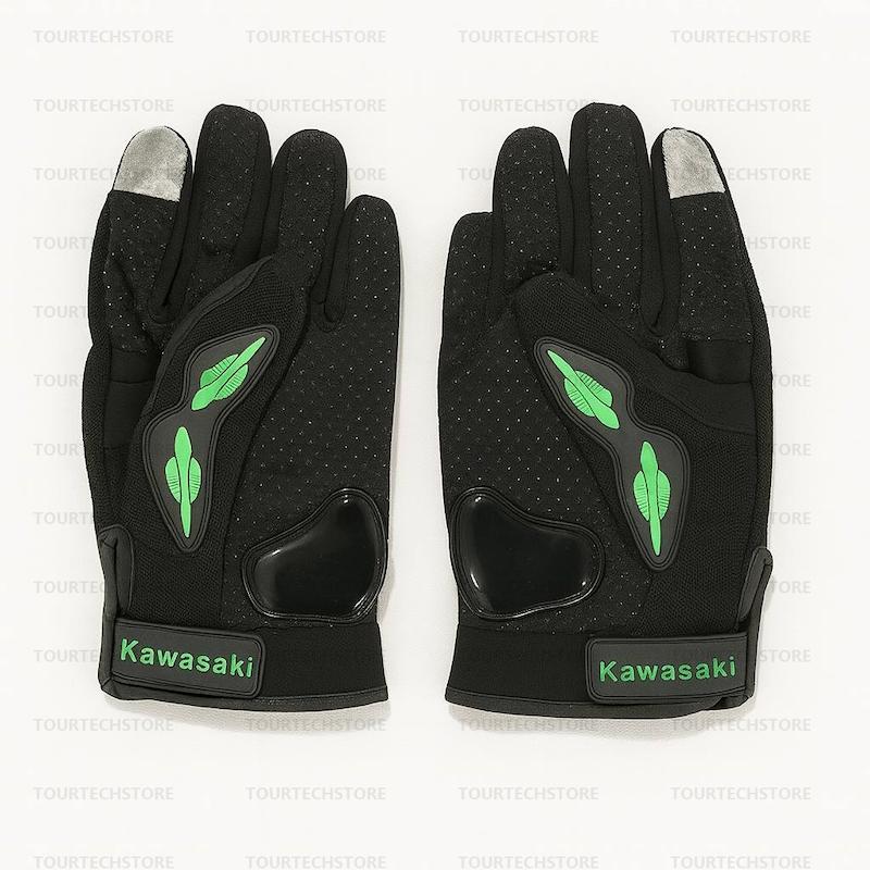 دستکش موتورسواری تمام پنجه kawasaki