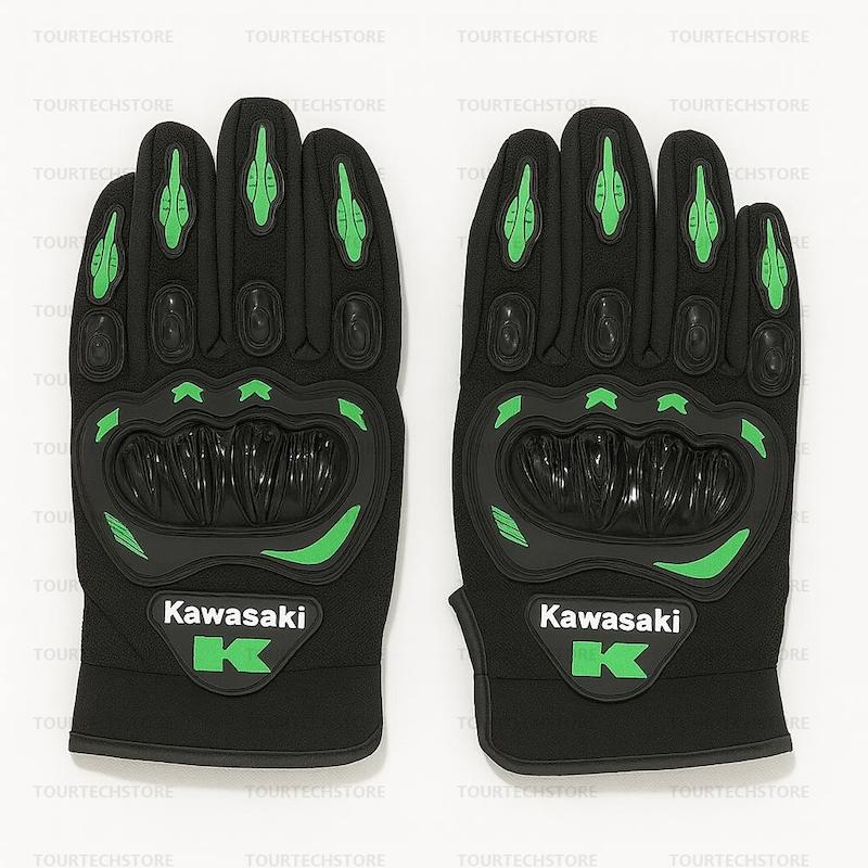 دستکش موتورسواری تمام پنجه kawasaki