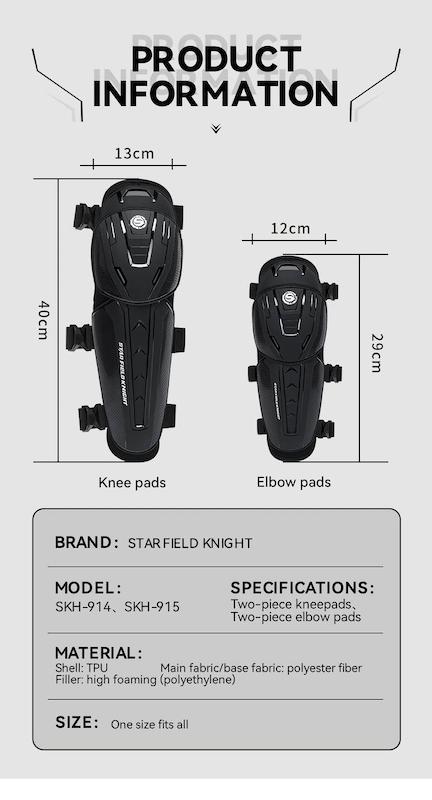 ست زانوبند و آرنج‌بند Starfield Knight مدل SKH-914
