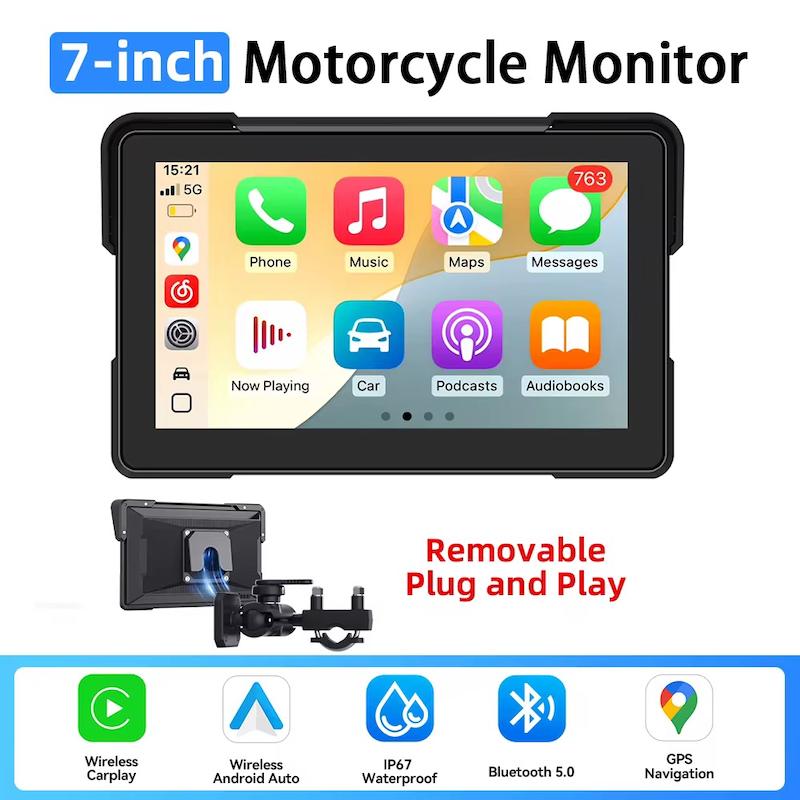 کارپلی مانیتور موتورسیکلت Carplay M7