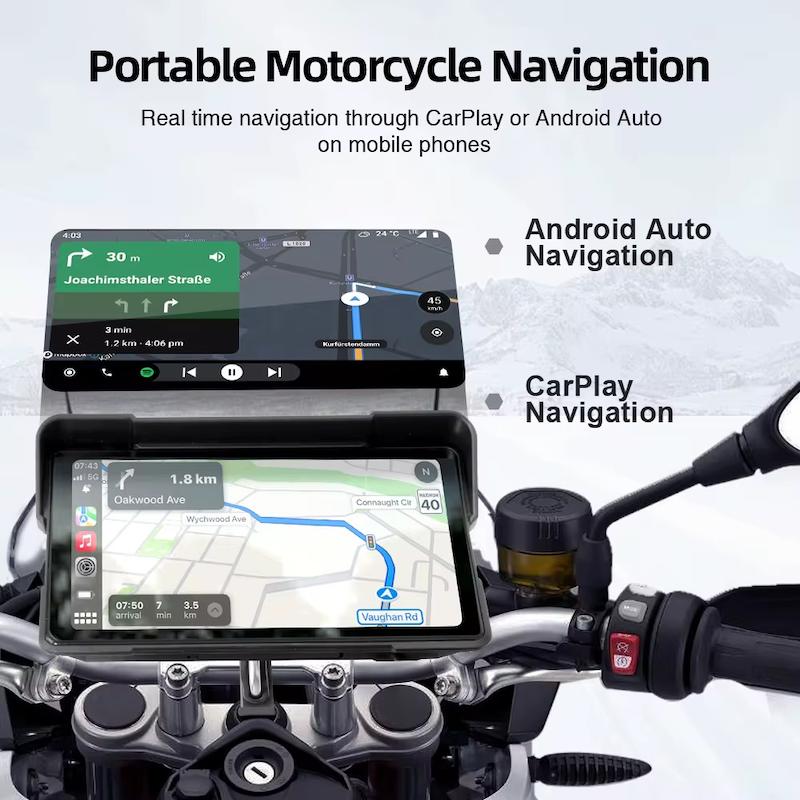 کارپلی مانیتور موتورسیکلت Carplay M7