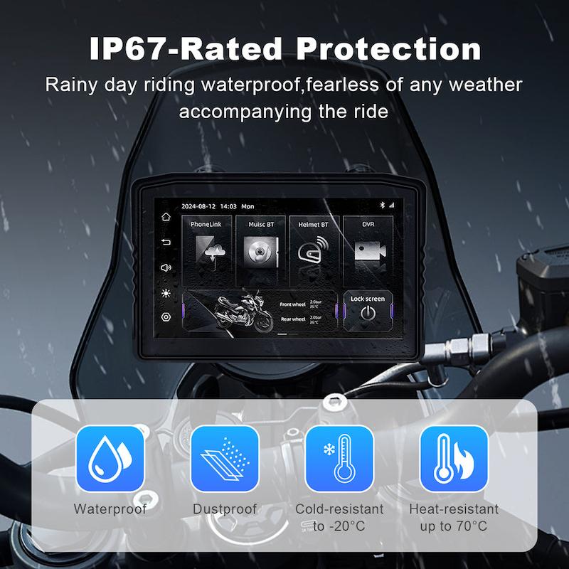 کارپلی مانیتور موتورسیکلت Carplay M8
