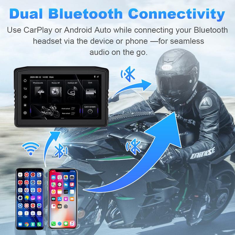 کارپلی مانیتور موتورسیکلت Carplay M8