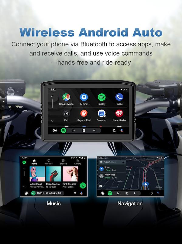 کارپلی مانیتور موتورسیکلت Carplay M8