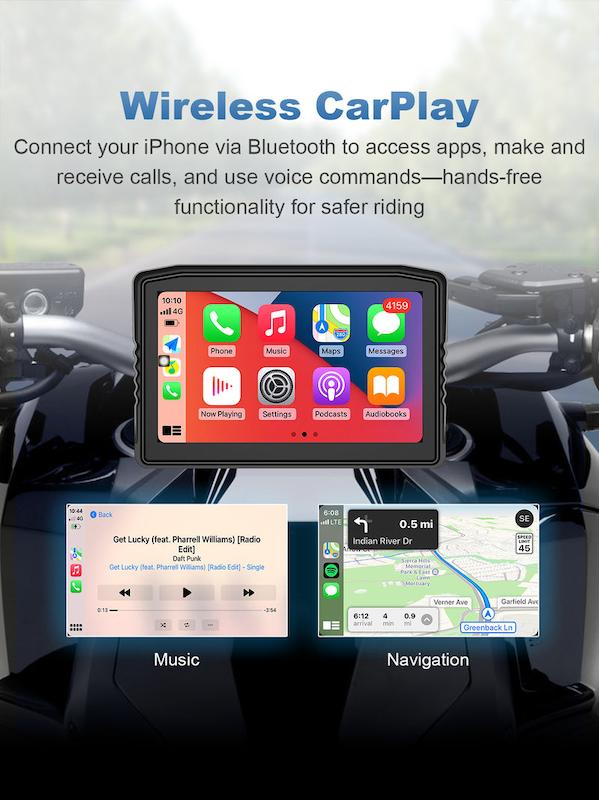 کارپلی مانیتور موتورسیکلت Carplay M8