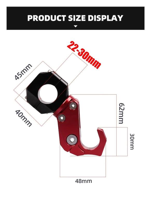 گیره حمل بار و کلاه کاسکت CNC موتورسیکلت وارداتی