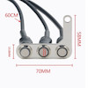 کلید پروژکتور استیل سه پل بک لایت دار