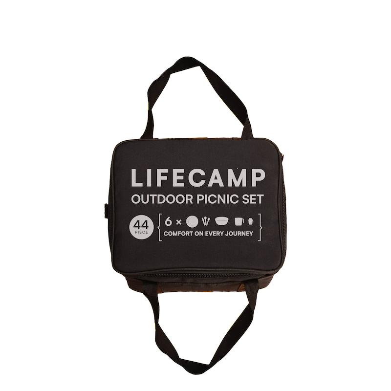 کیف 44 تکه کمپینگ LIFE CAMP مدل TRAVEL KIT | ست ظروف و تجهیزات سفر