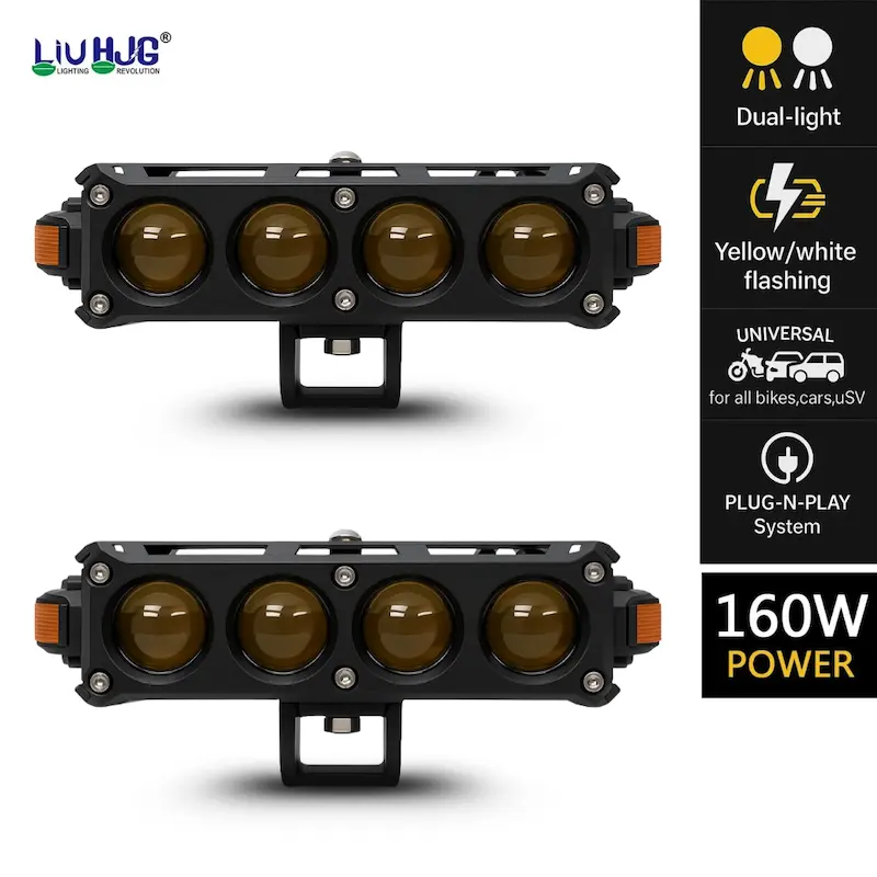 نصب پروژکتور مه شکن LIU HJG S-62 روی موتورسیکلت