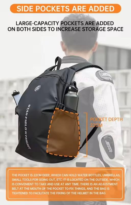 کوله‌پشتی کلاه کاسکت و موتورسیکلت استار فیلد نایت SKB335