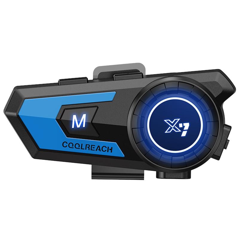 بلوتوث کلاه کاسکت موتورسیکلت Coolreach X7 رنگ ابی