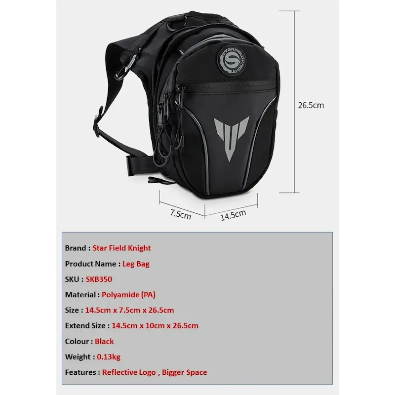 کیف روپایی موتورسیکلت Star Field Knight مدل SKB350