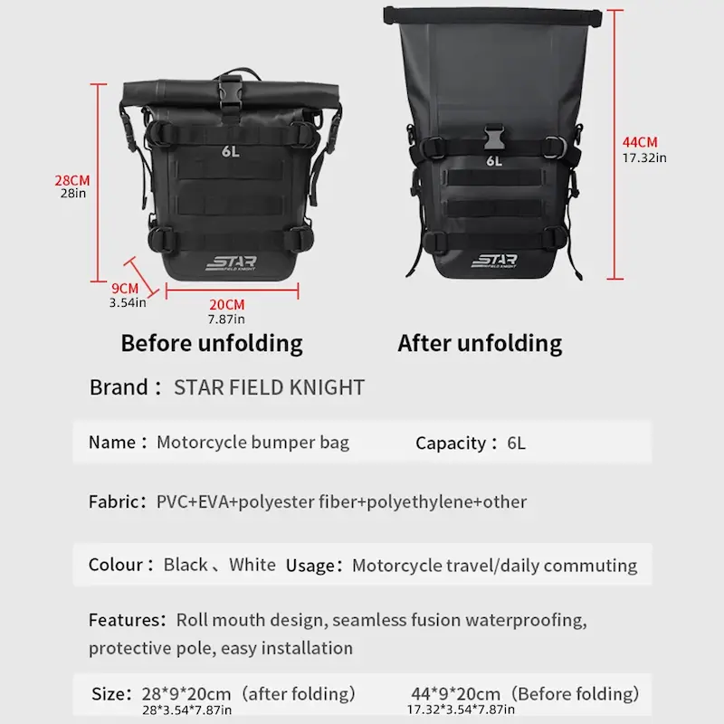 کیف روی گارد موتورسیکلت Star Field Knight مدل SKB382 – یک جفت