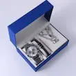 ست ساعت اکسسوری مردانه جعبه آبی