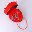 ست ساعت و اکسسوری زنانه جعبه قرمز مخملی